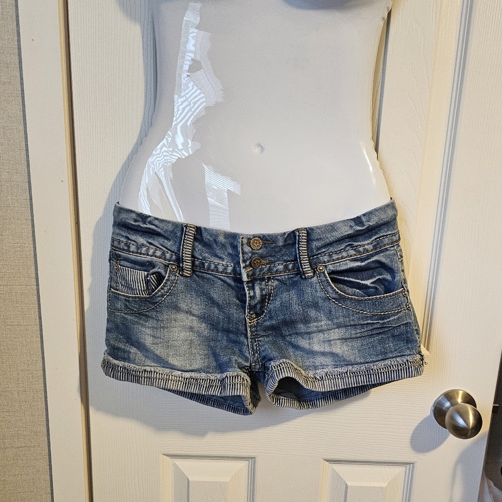 V Star Black Casual Blue Jean Shorts